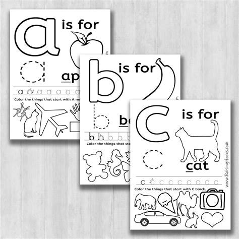 fun alphabet learning worksheets raising hooks