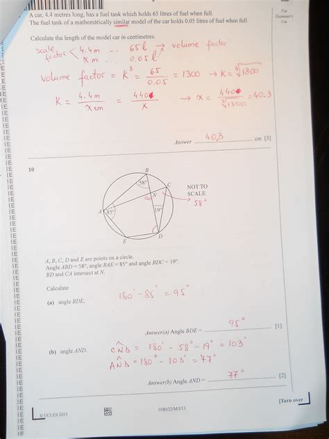 Cie Igcse Mathematics Paper Extended May June Answers Justpastpapers Com