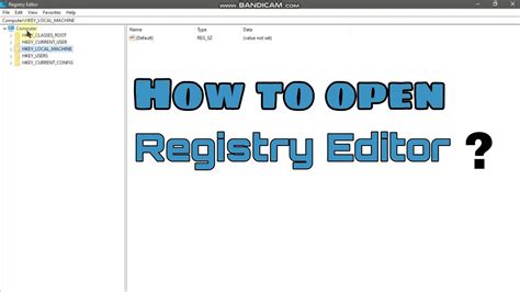 How To Open Windows Registry Editor Regedit Windows 10 Youtube