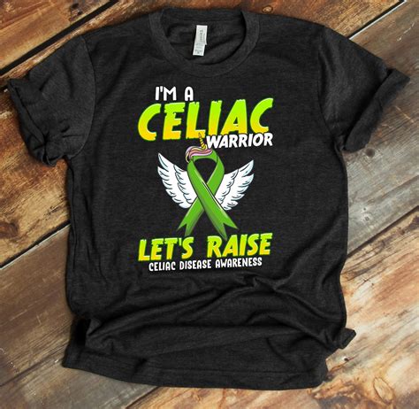 Celiac Disease Awareness Celiac Warrior Green Ribbon Gluten Etsy