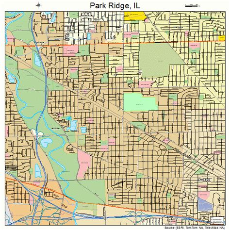 Park Ridge Illinois Street Map 1757875