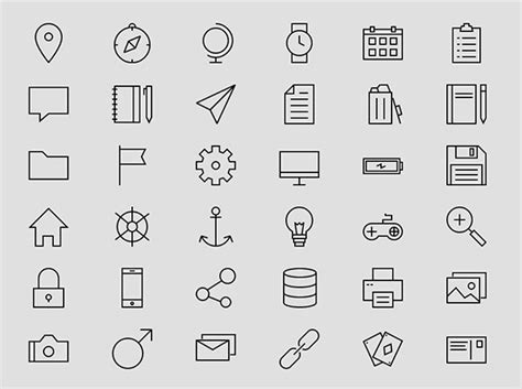 2000 Beautiful Free Outline Icons For Graphic And Web Designers