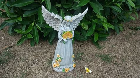 Angel Sunflower Spread Wing Solar Light Garden Statue Buy Garden Statue Solar Light Angel
