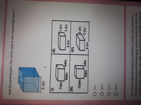Considere O Paralelepípedo Representado A Seguir E Responda