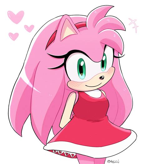 Amy With Long Hairquills Art By 호비 Rsonicthehedgehog