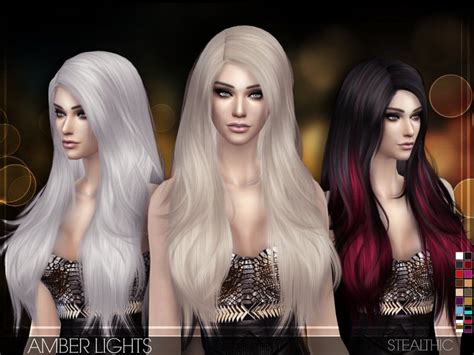 Stealthic Amber Lights Female Hair Sims 4 Mod Download Free