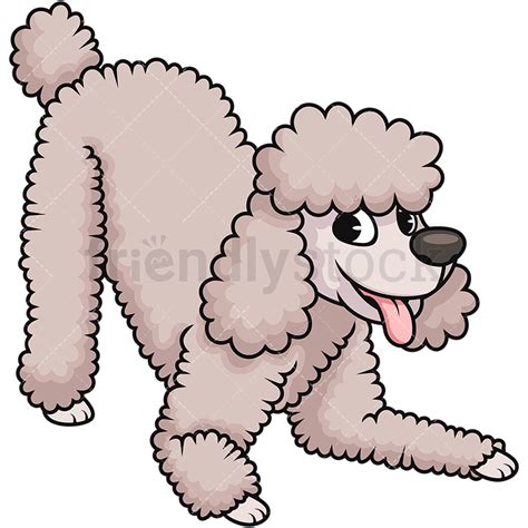 Happy Cream Poodle Dog Cartoon Vector Clipart Friendlystock