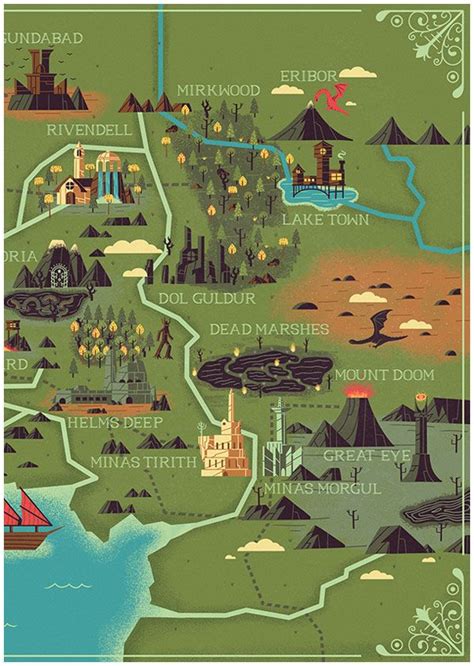 The Realms Of Middle Earth Middle Earth Map Middle Earth Middle