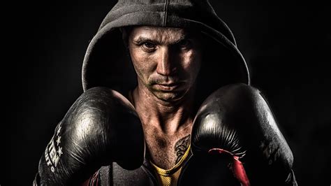 Man With Boxing Costume And Black Gloves Hd Boxing Wallpapers Hd