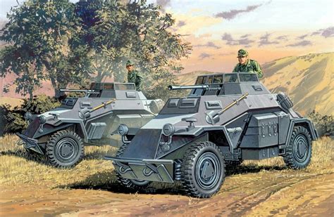 German Armored Car Sdkfz 222 Military Drawings Military Artwork