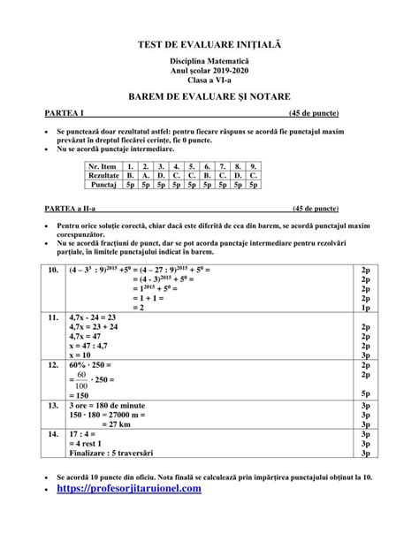 Peste 2000 de elevi din județul la proba de matematică, un răspuns de la subiectul i sau de la subiectul ii poate fi corectat prin tăierea cu o linie orizontală și încercuirea altui. Test Multimi Clasa 6