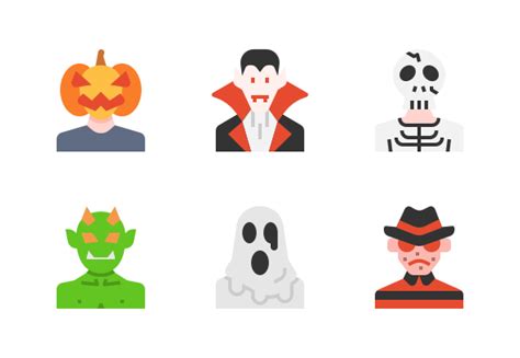 Horror Avatar Icons By Linector