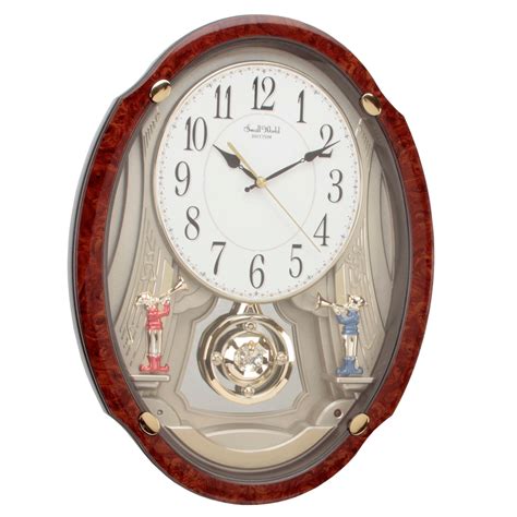 Included are various clocks in different enviornments. Woodgrain Effect Rhythm Musical Wall Clock Swarovski ...