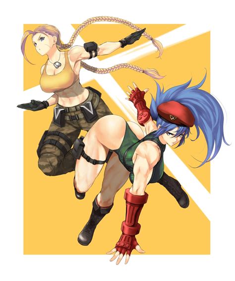 Cammy White Leona Heidern Cammy White Leona Heidern Street Fighter King Of Fighters Drawn