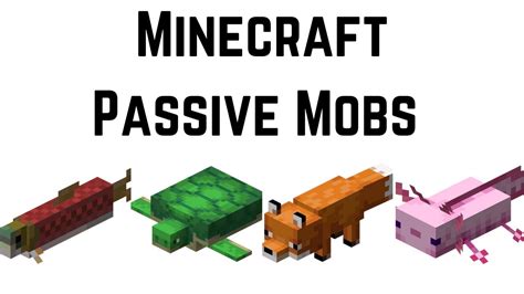Minecraft All Passive Mobs Youtube