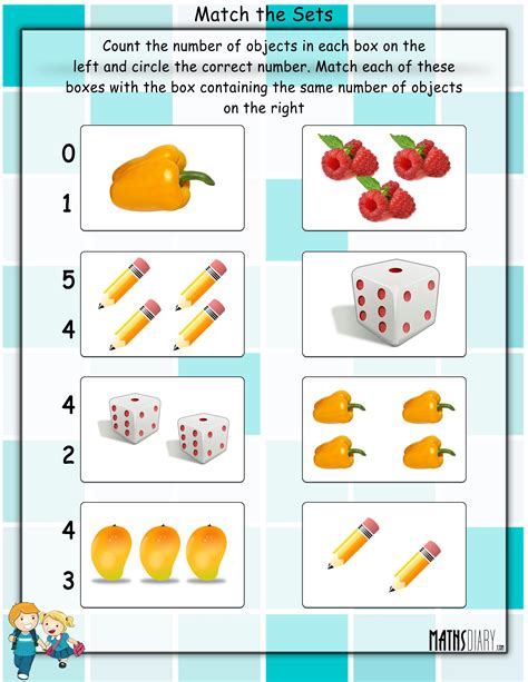 Colour And Match Math Worksheets Mathsdiary Com