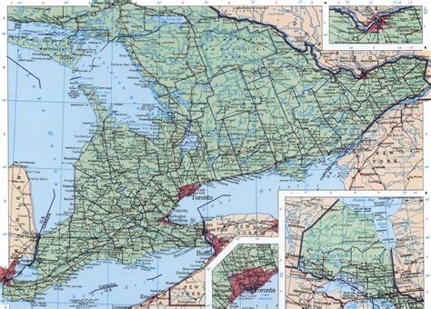 Ontario Detailed Geographic Mapfree Printable Geographical Map Ontario