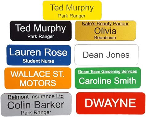 Personalised Acrylic Name Badge With Pin Choice Of 12 Colours And