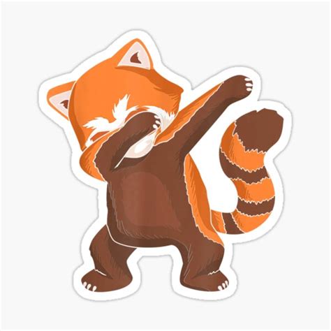 Red Panda Dabbing Dab For Live I Panda Lovers Sticker By