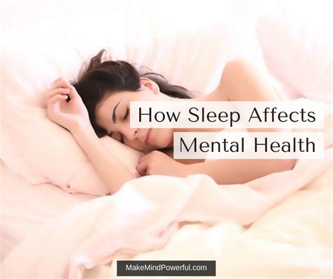 how sleep affects mental health mindfulness dojo