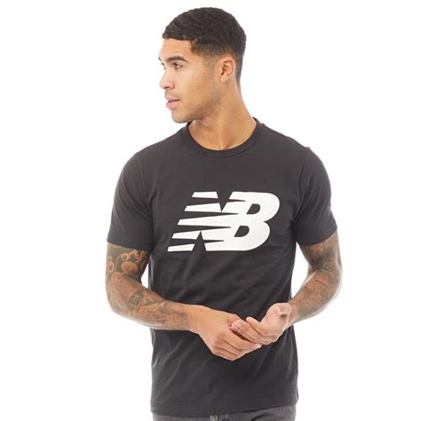 Buy New Balance Mens Stacked Logo Graphic T Shirt Black