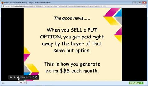 The buyer of the call option has the right, but not the obligation, to buy an agreed quantity of a particular commodity or financial instrument (the underlying). How To Make Money By Selling Put Options - YouTube