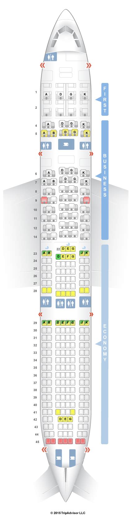 Airbus A330 Seat Map