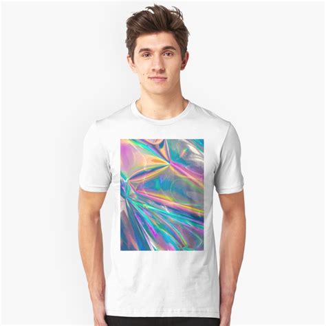 Holographic Print T Shirt By Liasansiper Redbubble
