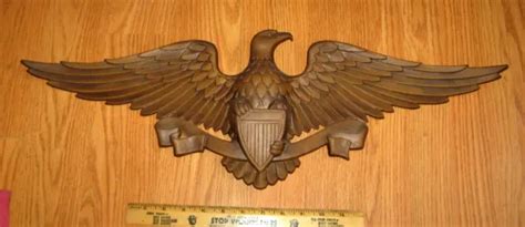 vintage sexton metal american eagle usa metal wall plaque 26 5 brown bronze 49 99 picclick