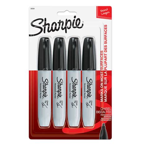 Teachersparadise Sharpie Chisel Tip Permanent Marker Black Pack Of