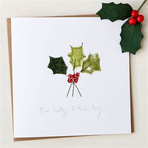Handmade Christmas Card The Holly And The Ivy Card