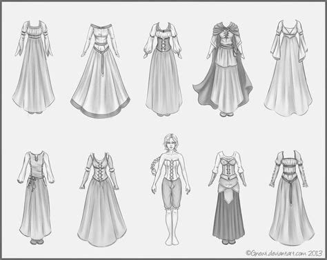 How To Draw Victorian Dress On Person Drawing Clothes Medieval