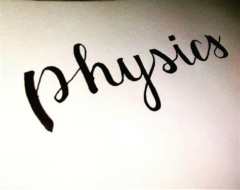 Physics Written In Calligraphy Calli Graphy