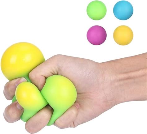 Dengzi Fidget Toy Balle Anti Stress Sensory Squeeze Ball Coloré Ball Jouet Squishy Balls Avec
