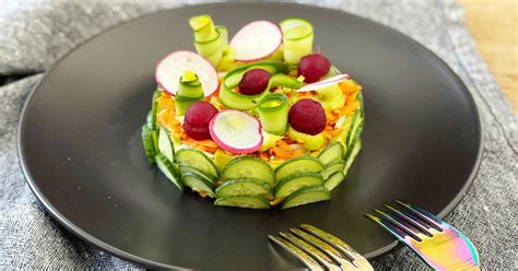 Mini Salad Cake Recipe With Avocado Mayonnaise By The Kitchen Babe