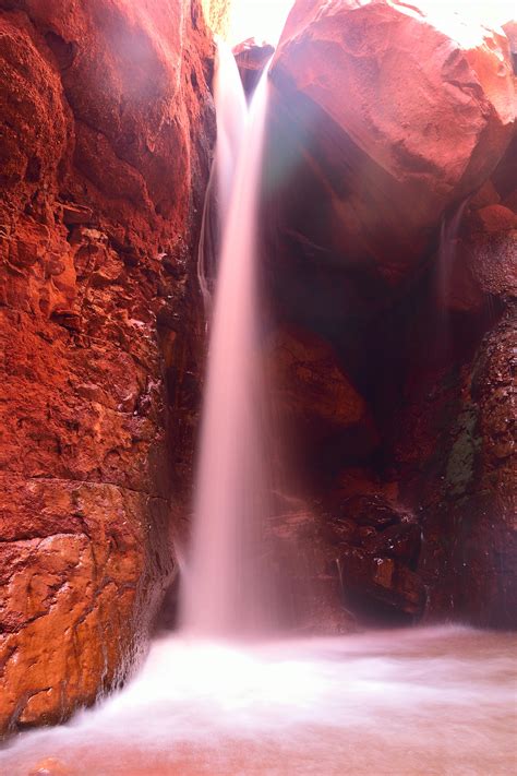 Waterfall At The End Of Mary Jane Canyon Moab Utah Rhiking
