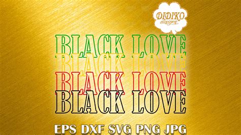 Black Love Stacked SVG #2, Black History Month SVG, Afro SVG, Cricut