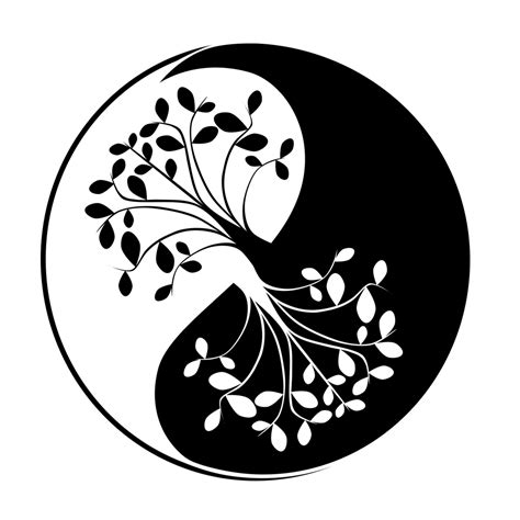 Ying Yang Tree Of Life Sticker By Ume Images White Background 3x3