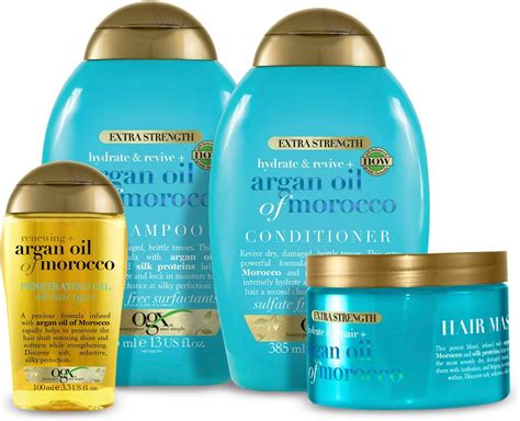 Ogx Argan Oil Of Morocco Set With Shampoo Conditioner Hair Mask And