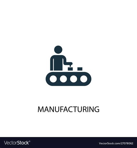 Manufacturing Icon Simple Element Royalty Free Vector Image