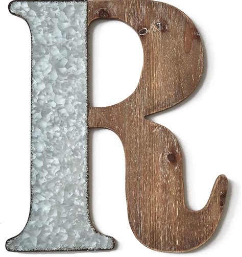 The Lakeside Collection Wood And Metal Wall Letters