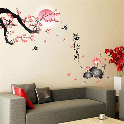 Japanese Cherry Blossom Wall Decal Mural Wall