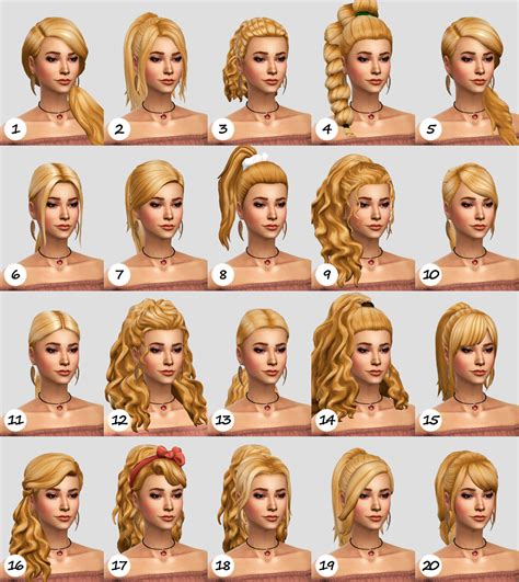 Coiffure Sims 4 A Telecharger Coiffures Cheveux Longs