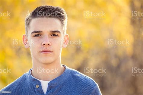 Portrait Of Handsome Teen Boy Outdoors Stock Photo Download Image Now