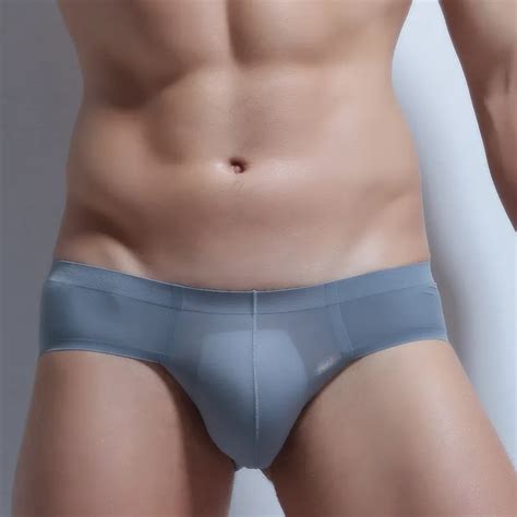 Man Ice Silk Briefs Low Rise High Quality Underwear Super Comfortable