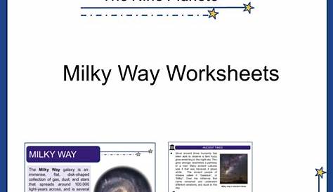 milky way galaxy worksheet
