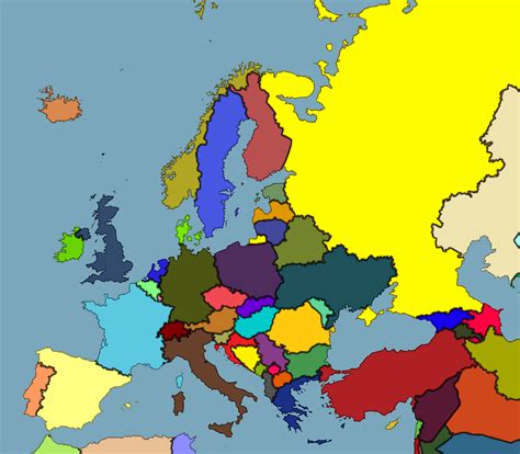 Map Of Europe No Color A Map Of Europe Countries