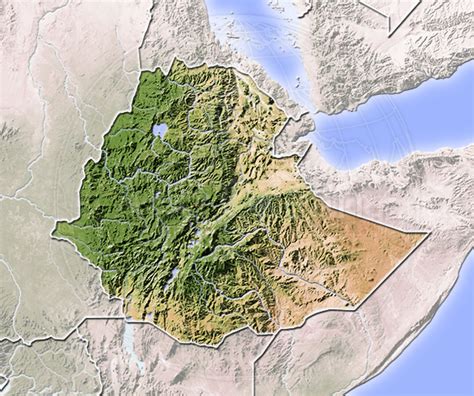 Ethiopia Relief Map