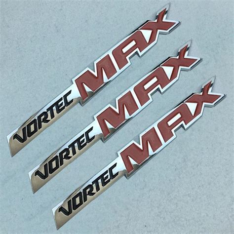 Buy Vortec Max Logo 3d Silver And Red Emblem Badge For Chevrolet Chevy