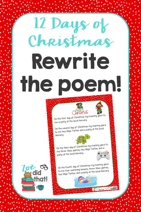 Twelve Days Of Christmas Rewrite A Modern Version Christmas Poems